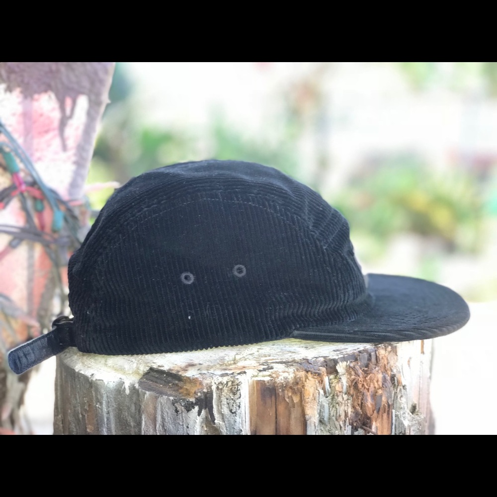 Supreme Corduroy Camp Cap (SS18) Black - Picture 3 of 8